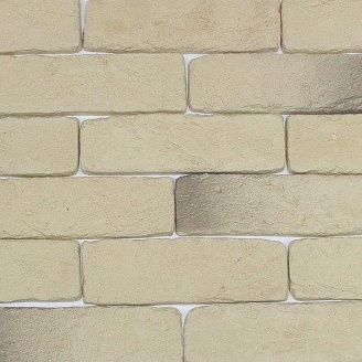 Облицовочный камень Золотой Мандарин КЛИНКЕР 210х60 мм ваниль со светло-серым подпалом
